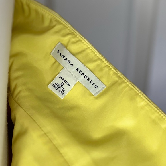 Item 004: EUC Banana Republic Yellow Strapless Cotton Dress (Size 8) - Picture 7 of 7
